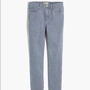 Madewell Striped 9 inch Mid-Rise Jean